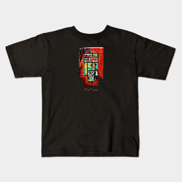Ironwood TDoor Mosaic Kids T-Shirt by FTEStudio